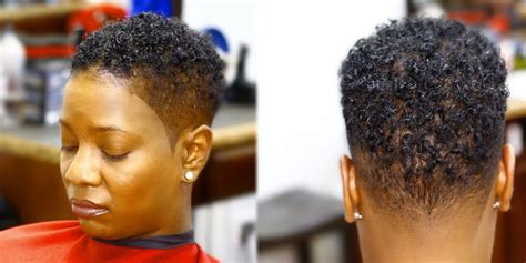 black women's tapered haircut